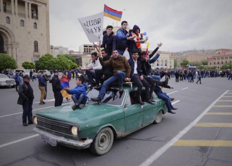 زعيم المعارضة في أرمينيا نيكول باشينيان