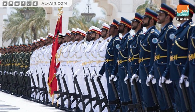 مراسم استقبال مستشار النمسا في قصر الرئاسة بأبوظبي الشيخ محمد بن زايد آل نهيان يستقبل مستشار النمسا في قصر الرئاسة