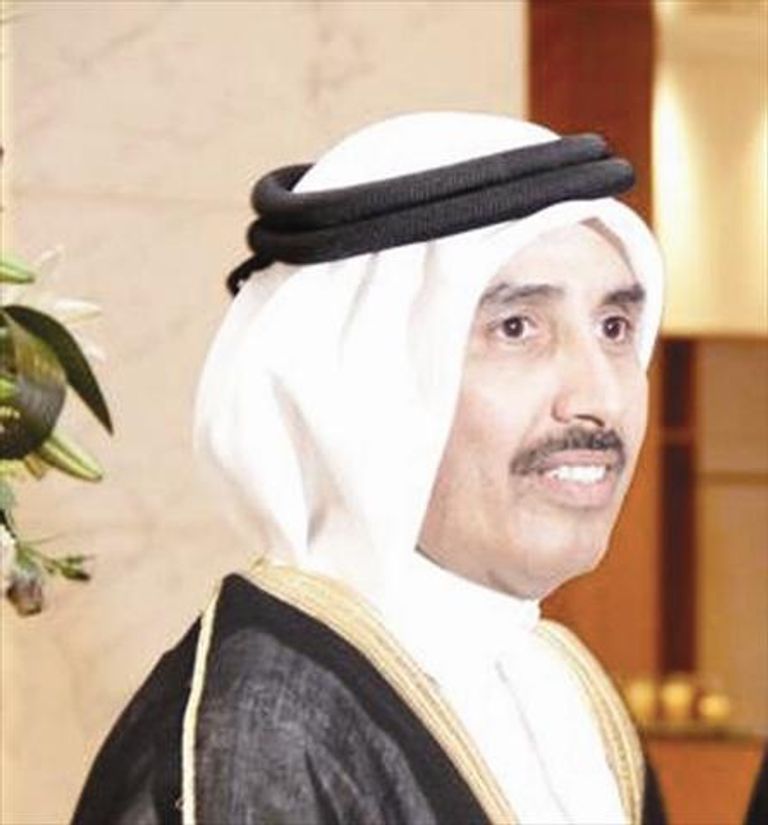 من اليمين مشعل بن حمد وبن سعيد الخيارين وقاسم سليماني