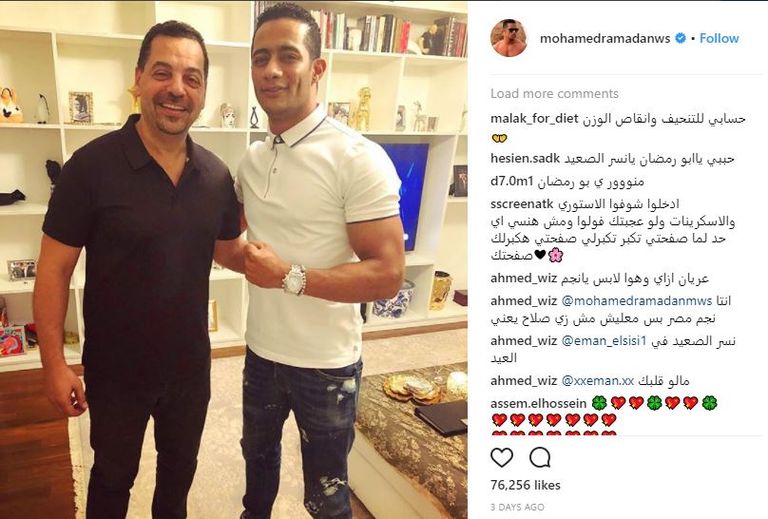 الفنان محمد رمضان مع المخرج طارق العريان