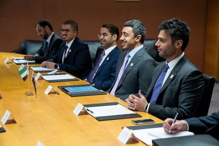  الشيخ عبدالله بن زايد آل نهيان ووزير التجارة النيوزيلندي