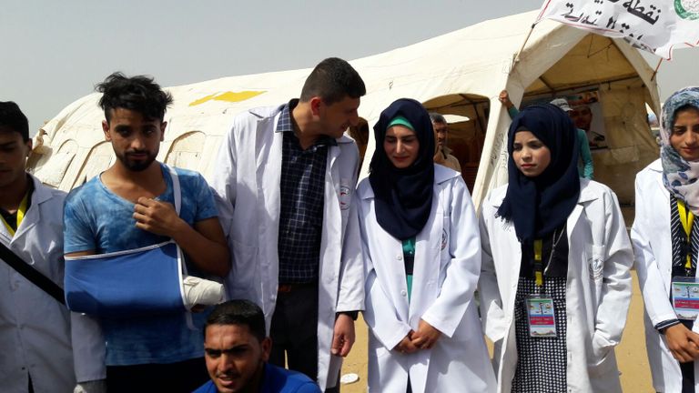 العريسان معاذ وهديل