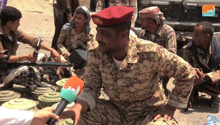 العين الإخبارية ترصد نزع الألغام الإيرانية بكرش اليمنية ألغام حوثية نزعها الجيش اليمني