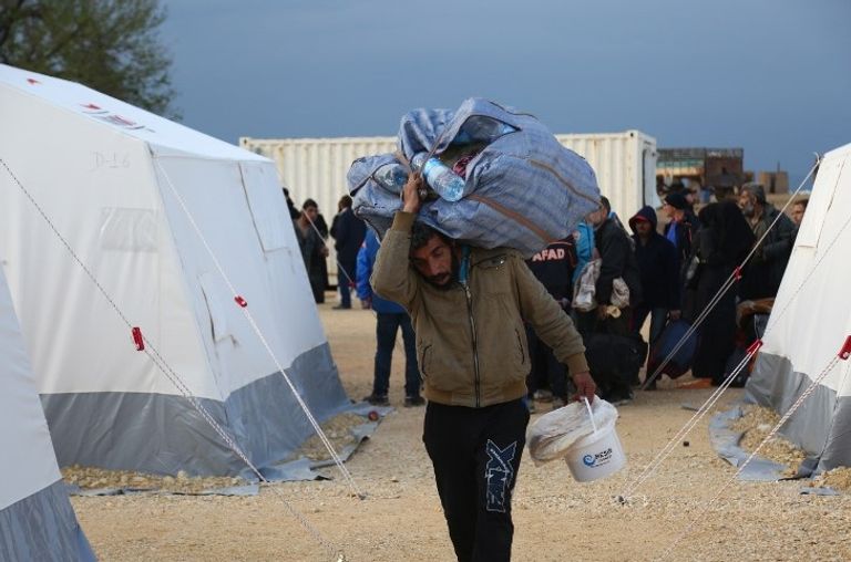 النازحون في سوريا بلا مأوى النازحون في سوريا بلا مأوى- أرشيف