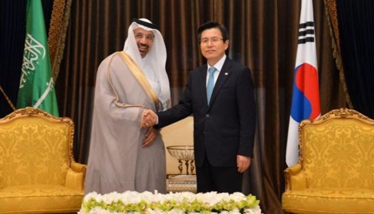 رئيس وزراء جمهورية كوريا الجنوبية هوانج كيو يستقبل خالد الفالح