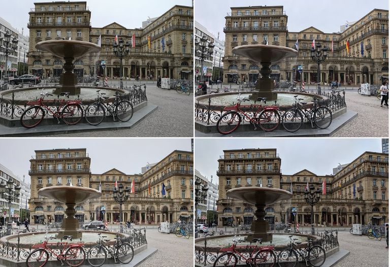 الهواتف الأربعة التي أجري عليها الاختبار