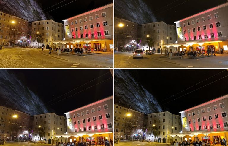 الهواتف الأربعة التي أجري عليها الاختبار