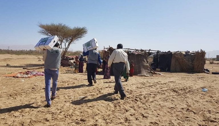 مساعدات غذائية مقدمة من مركز الملك سلمان للإغاثة 