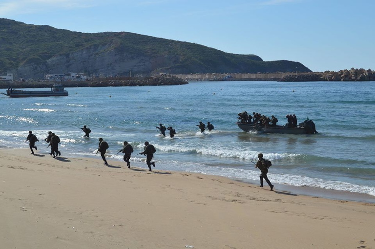 المناورة البحرية للانزال البحري طوفان 2018  مناورات طوفان 2018 العسكرية في الجزائر