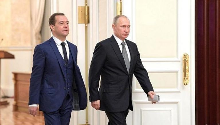 بوتين ومدفيديف- أرشيفية