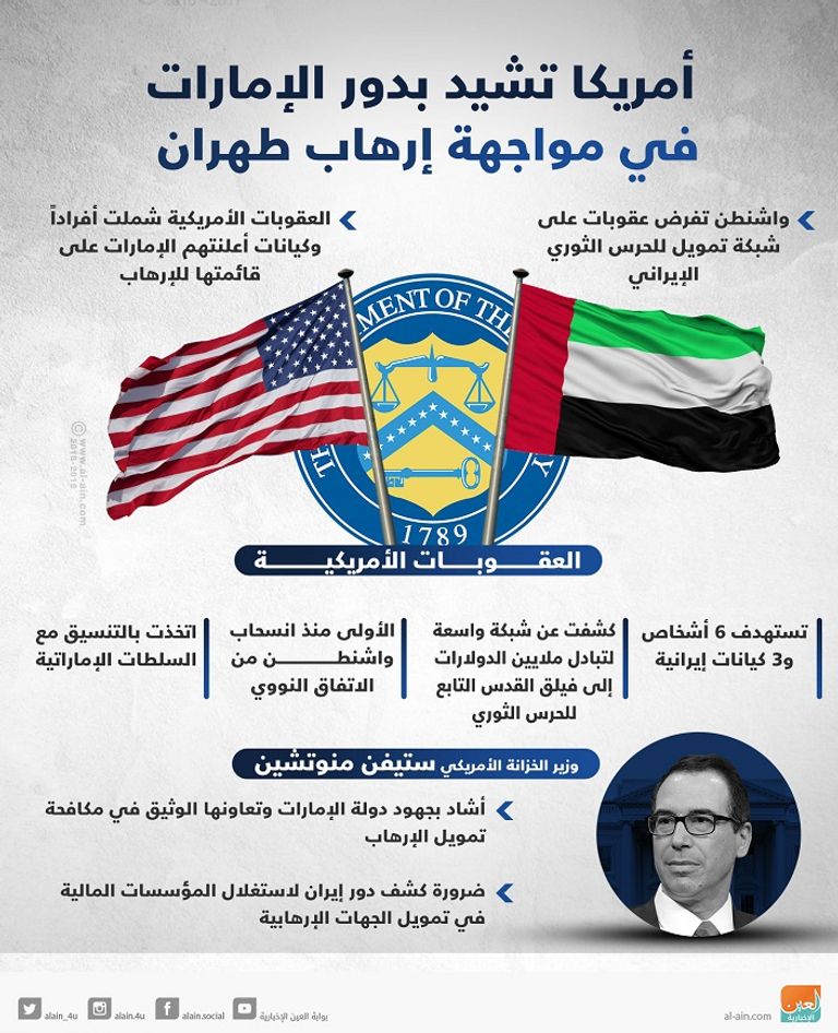 الخزانة الأمريكية تشيد بجهود الإمارات في مكافحة الإرهاب