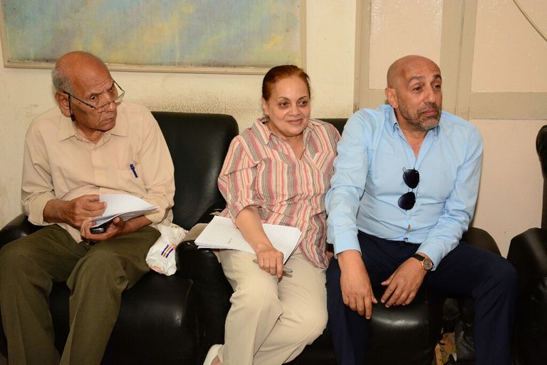 جمال سليمان ومنة فضالي خلال تسجيل "لست وحدك"