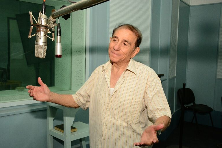 جمال سليمان ومنة فضالي خلال تسجيل "لست وحدك"