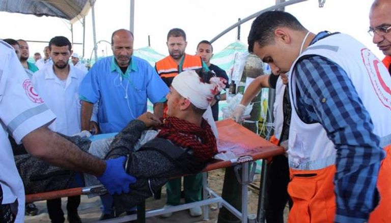 أحد المصابين في مواجهات مع الاحتلال الإسرائيلي