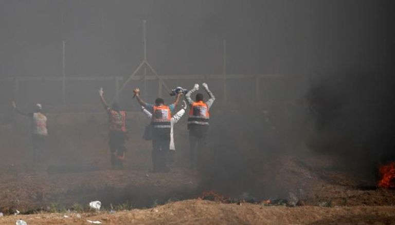 عنف الاحتلال الإسرائيلي في قطاع غزة يطول الصحفيين والمسعفين