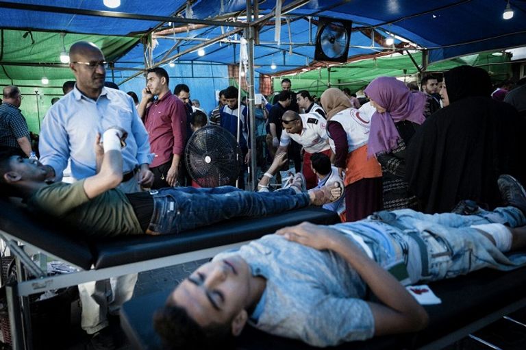 عنف الاحتلال الإسرائيلي في قطاع غزة يطول الصحفيين والمسعفين