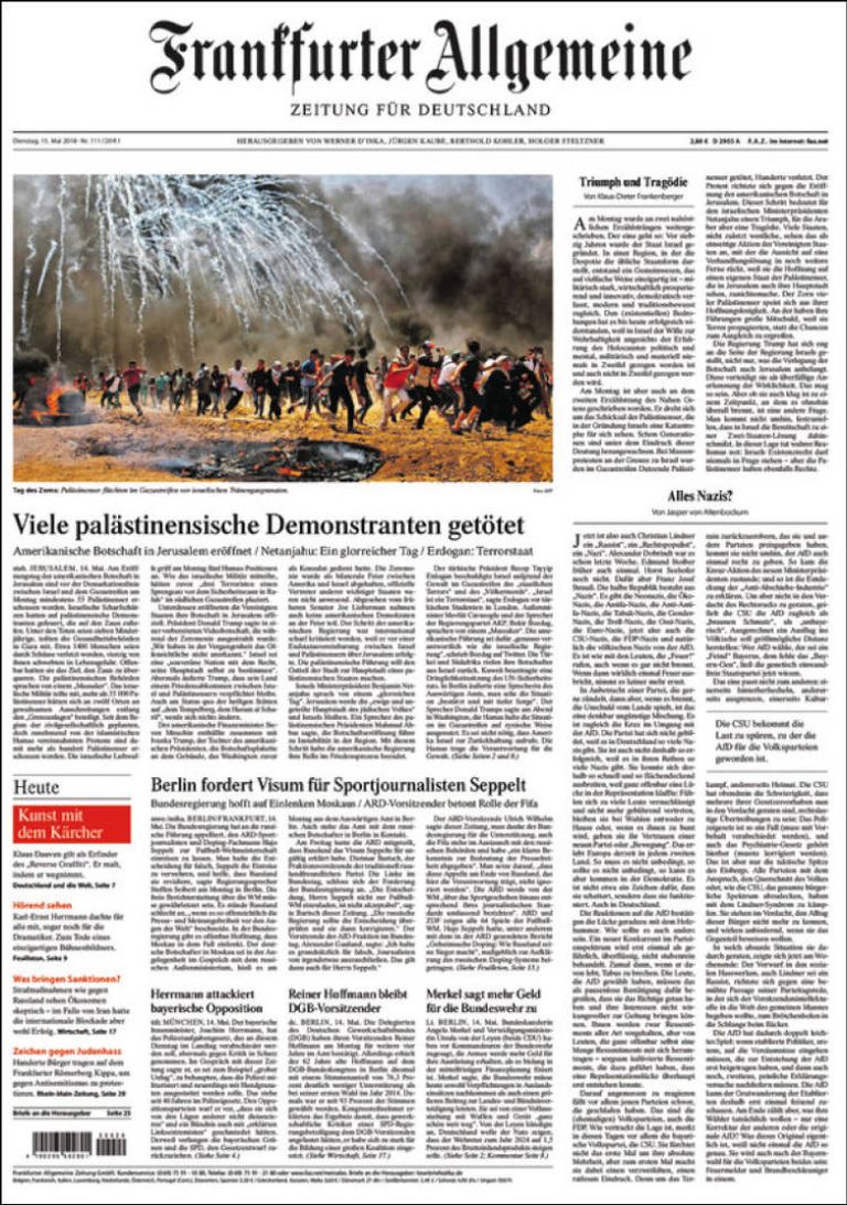 عناوين الصحف العالمية تندد بمجزرة غزة