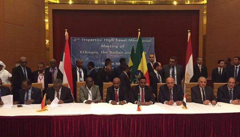 جانب من اجتماعات اللجنة التساعية بين مصر وإثيوبيا والسودان