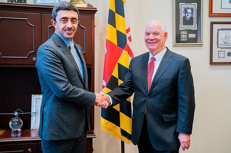 الشيخ عبدالله بن زايد آل نهيان يلتقي المسؤولين الأمريكيين في واشنطن الشيخ عبدالله بن زايد آل نهيان ووزير الخزانة الأمريكي ستيفن منوشن