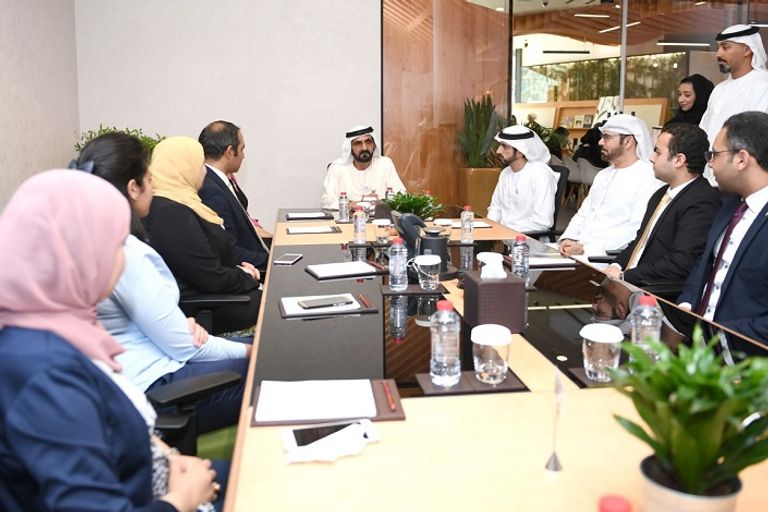 الشيخ محمد بن راشد آل مكتوم يلتقي الوفد الحكومي المصري