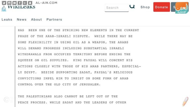 برقيات أمريكية تنشر لأول مرة تكشف عن دعم الملك فيصل للقضية الفلسطينية
