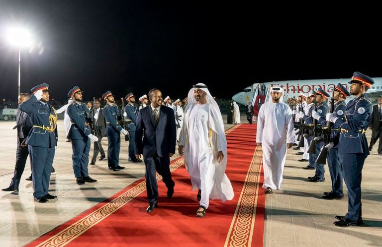 محمد بن زايد يستقبل رئيس وزراء إثيوبيا