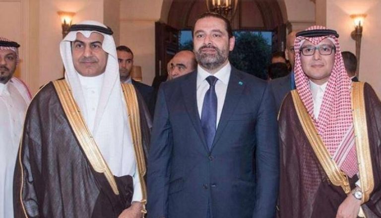 رئيس الوزراء اللبناني أثناء حضوره حفل إفطار السفارة السعودية في لبنان