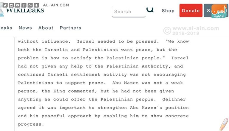 برقيات أمريكية: هكذا سعى الملك عبد الله لإنهاء الاحتلال الإسرائيلي