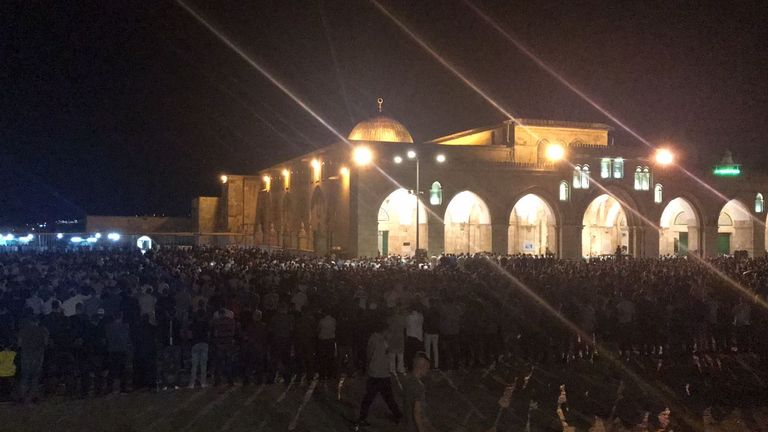 صلاة التراويح في المسجد الأقصى