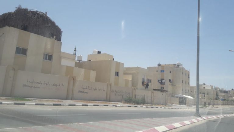 الحي السعودي بمدينة رفح الحي السعودي بمدينة رفح جنوبي قطاع غزة-صورة من الإنترنت