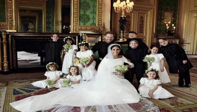 إحدى الصور الرسمية لزفاف الأمير هاري وميجان