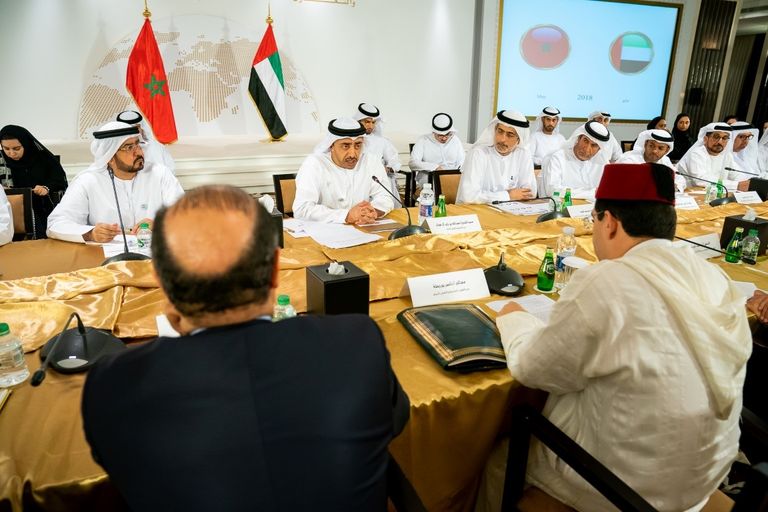 الشيخ عبدالله بن زايد يترأس أعمال اللجنة الإماراتية - المغربية المشتركة في أبوظبي الشيخ عبدالله بن زايد ووزير الشؤون الخارجية المغربي ناصر بوريطة