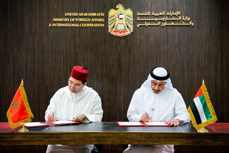 الشيخ عبدالله بن زايد يترأس أعمال اللجنة الإماراتية - المغربية المشتركة في أبوظبي الشيخ عبدالله بن زايد ووزير الشؤون الخارجية المغربي ناصر بوريطة