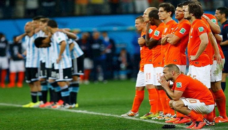 ركلات ترجيح مباراة هولندا والأرجنتين