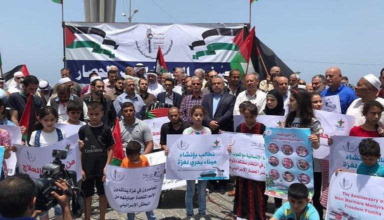 أعضاء الهيئة الوطنية لمسيرات العودة وكسر الحصار في غزة
