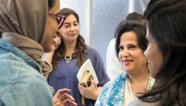 الشيخة مي أثناء افتتاح جناح مملكة البحرين ببينالي فينسيا للعمارة 2018