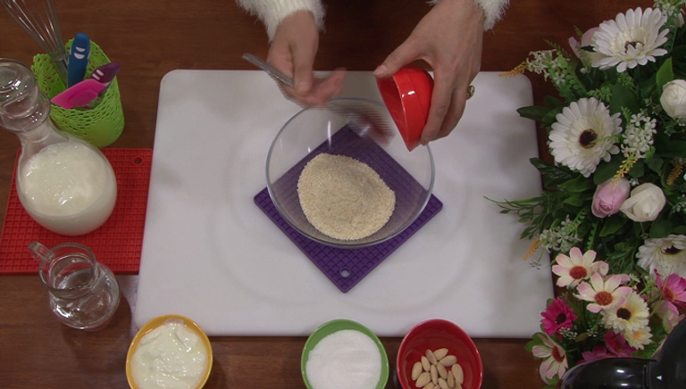 اللوز المطحون عصير الحليب باللوز