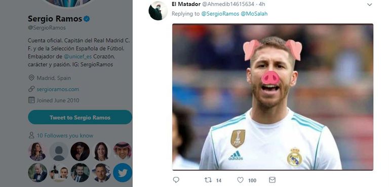 صورة مصطنعة تداولها النشطاء تعبيرا عن تضامنهم مع صلاح