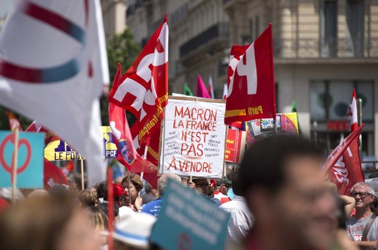 عشرات الآلاف يتظاهرون في فرنسا ضد إصلاحات ماكرون 