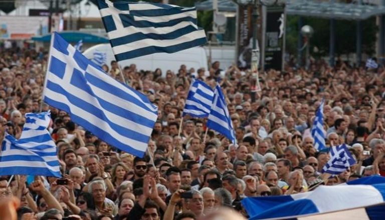 مظاهرات يونانية ضد إجراءات التقشف 