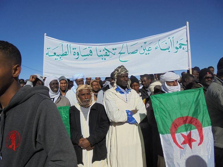 احتجاجات سكان عين صالح عام 2015 مشروع لاستغلال الغاز الصخري في الجزائر