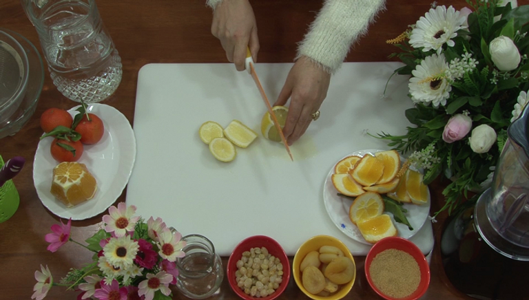 تقشير الليمون عصير الحمضيات والفواكه المجففة