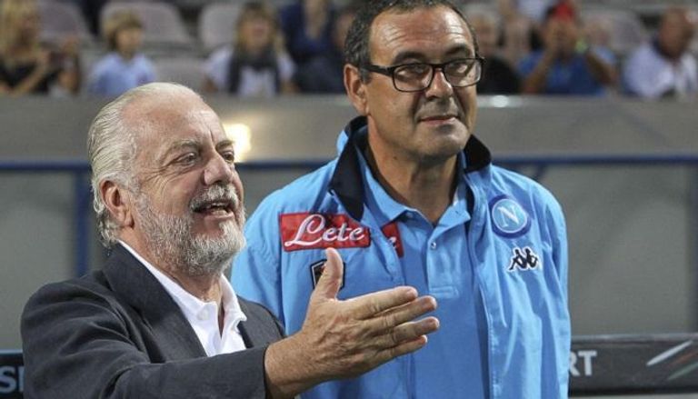 أوريليو دي لورينتيس مع ماوريسيو ساري