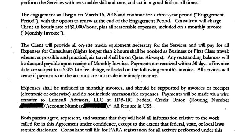 الوثائق كشفت اتفاقيات بين قطر وشركة أمريكية