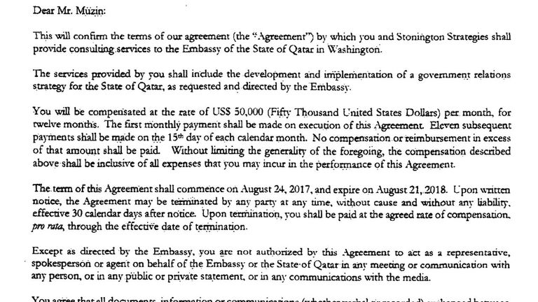الوثائق كشفت اتفاقيات بين قطر وشركة أمريكية