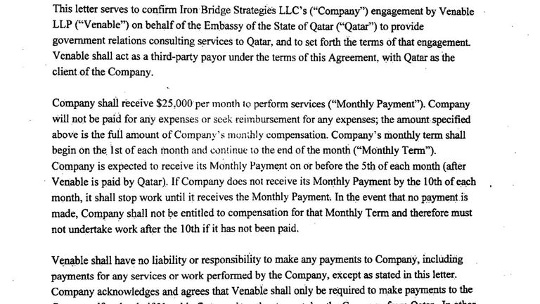 الوثائق كشفت اتفاقيات بين قطر وشركة أمريكية