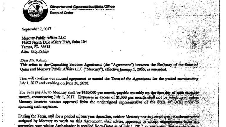الوثائق كشفت اتفاقيات بين قطر وشركة أمريكية