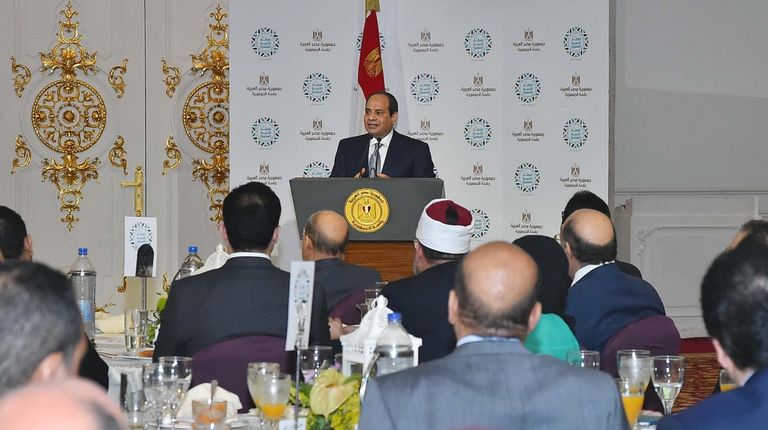 الرئيس السيسي خلال حفل إفطار الأسرة المصرية