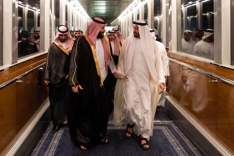 ولي العهد السعودي يستقبل الشيخ محمد بن زايد آل نهيان 