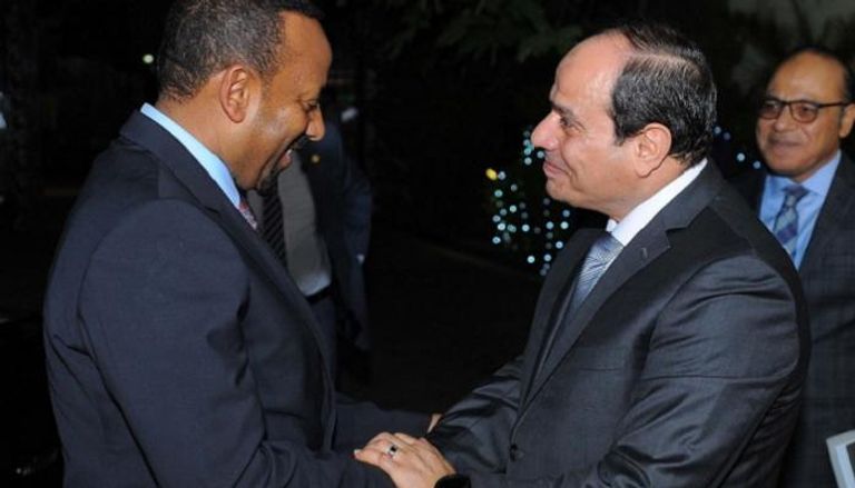 الرئيس المصري عبد الفتاح السيسي ورئيس وزراء إثيوبيا آبي أحمد